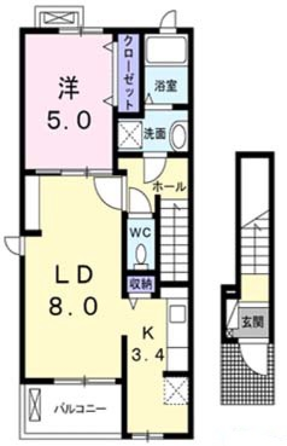 待ち焦がれたあのエリア　2Fの間取り図