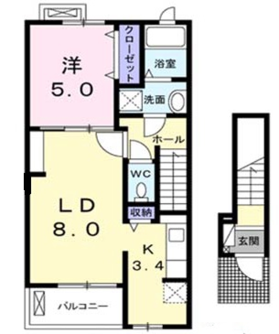 天野教授が育った町。の間取り図