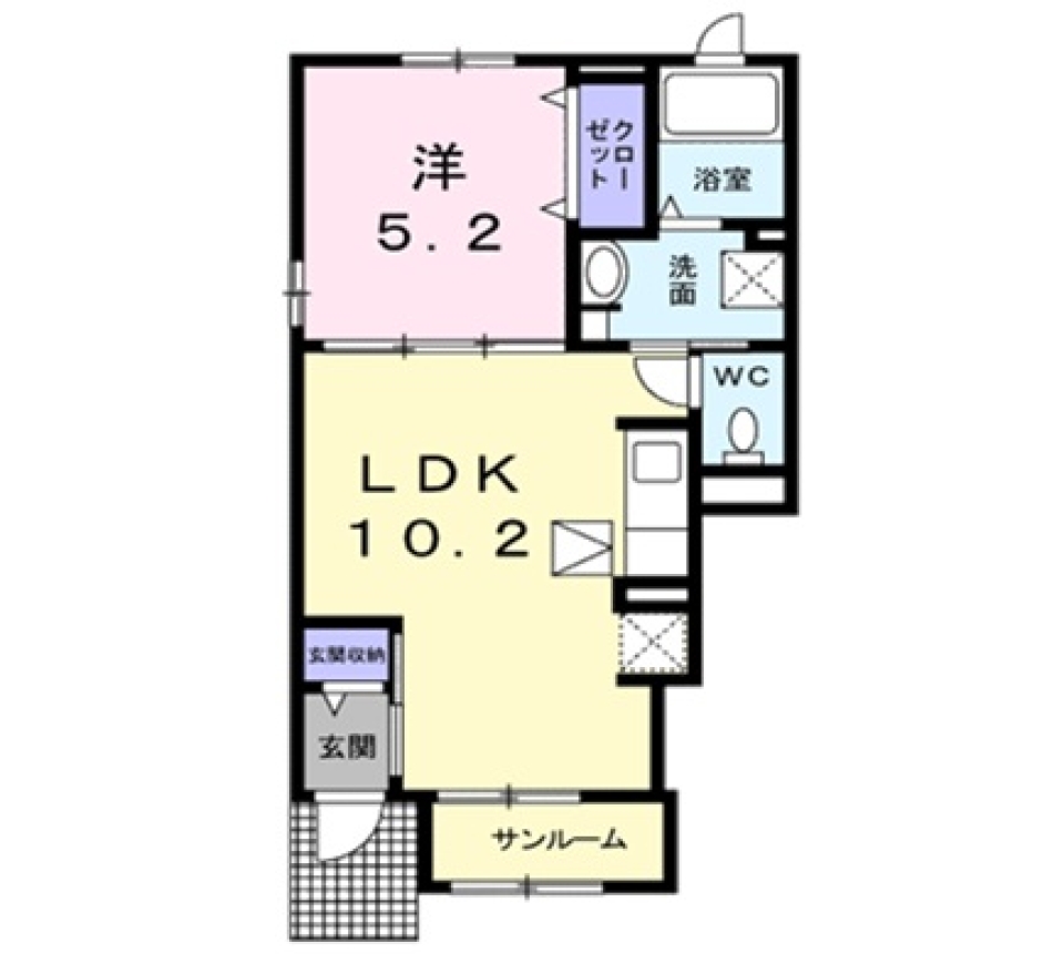 ラストチャンスの遠鉄沿線、新築１F。の間取り図