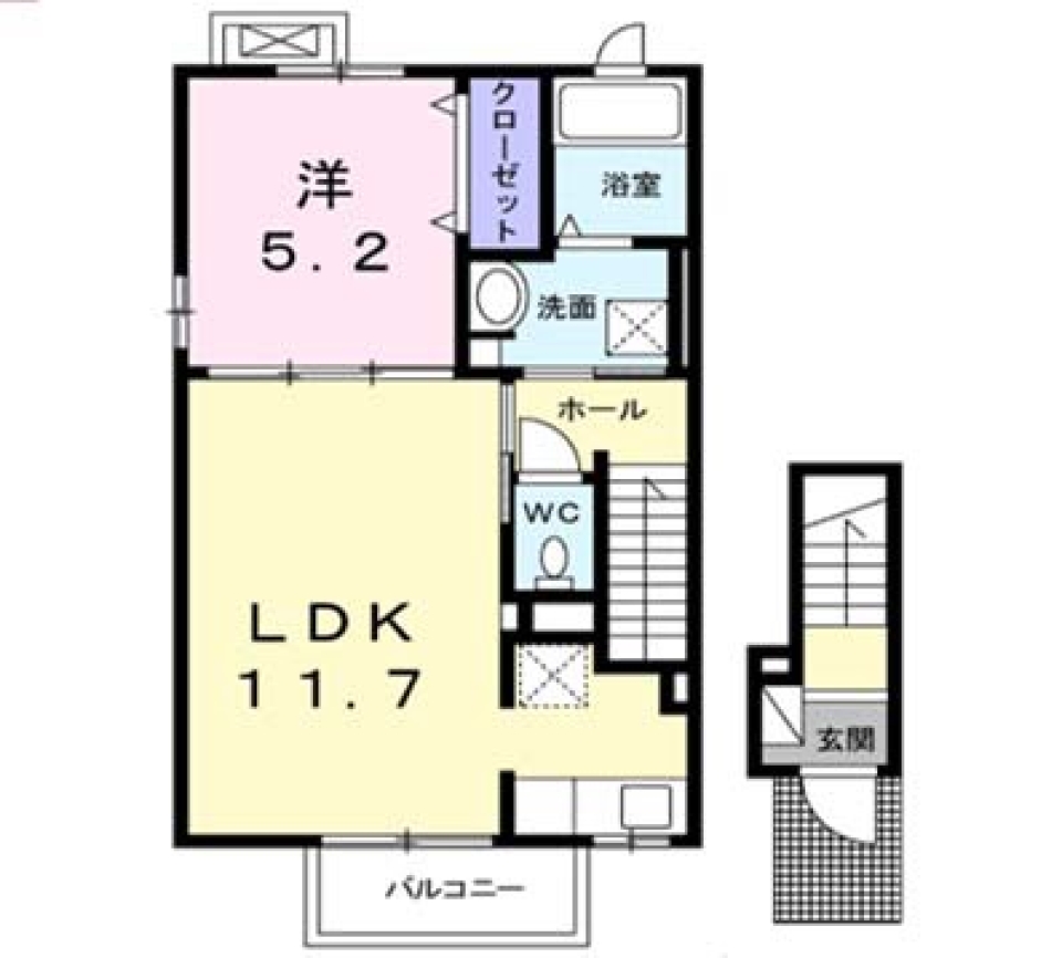 ラストチャンスの遠鉄沿線、新築2F。の間取り図