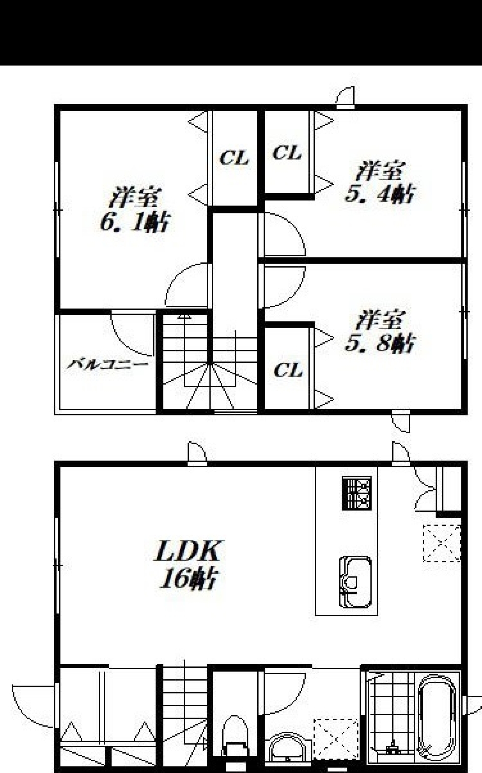 NYブルックリンの街並みが現る［ペット可］の間取り図