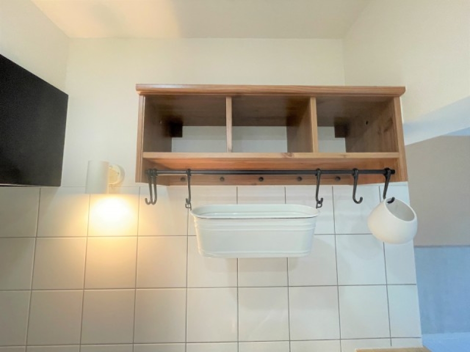 備え付けの棚で一気にオシャレに。