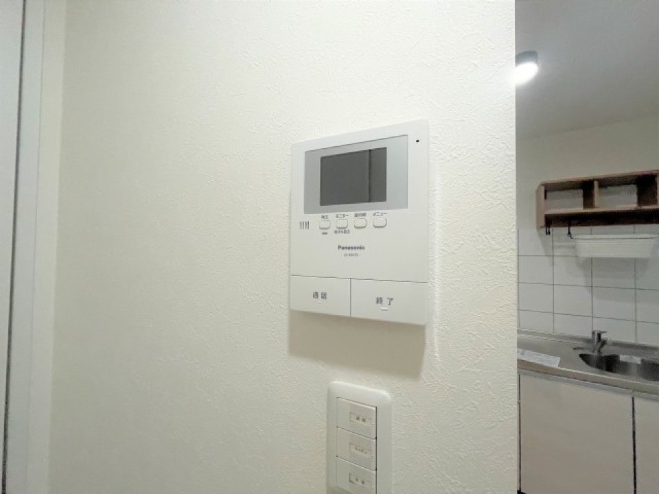 1階ですがTVインターホンがあります。防犯面もバッチリ。