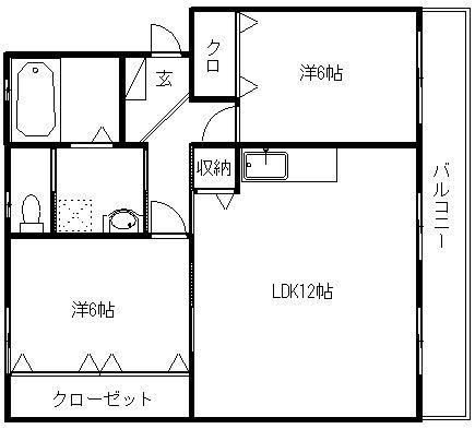 2LDKの間取りです！