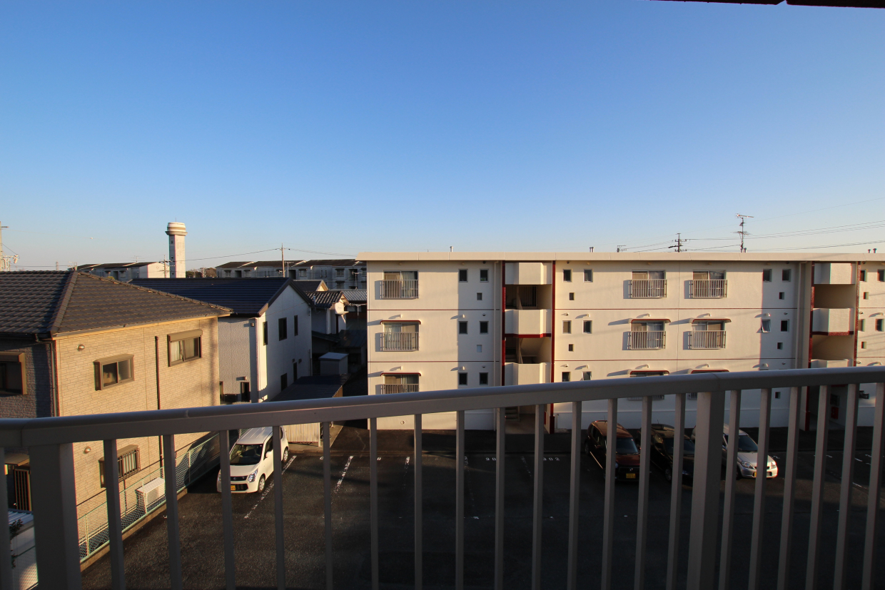 バルコニーから。