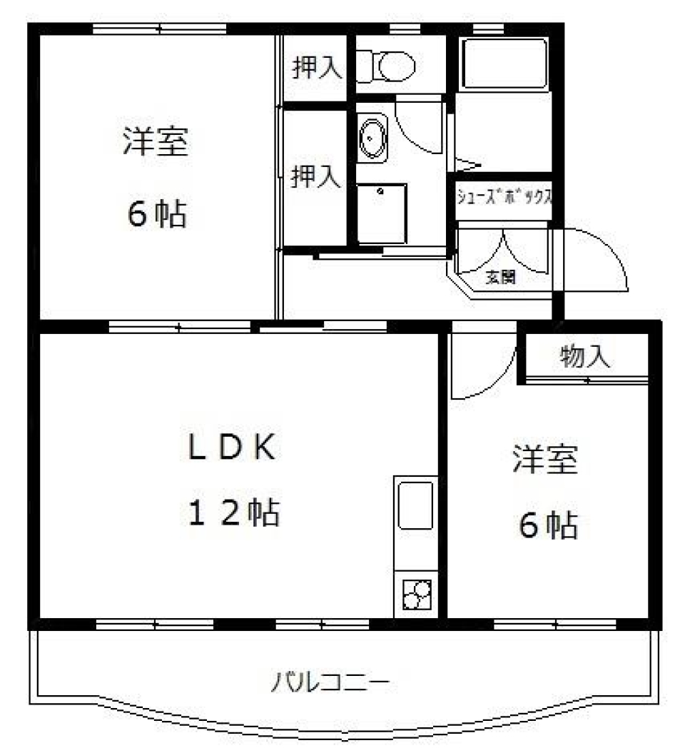 ひまわりの部屋の間取り図