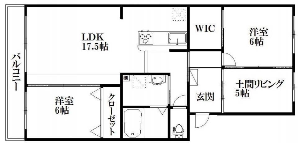 Enjoy！土間リビングの間取り図