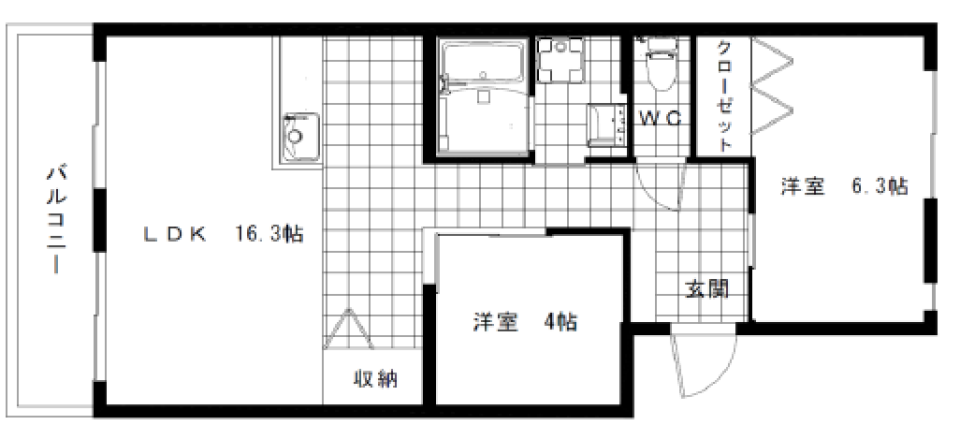 今は欧米スタイルでしょ！の間取り図