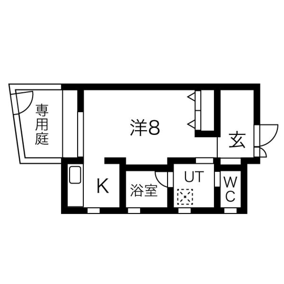 庭・土間・アルコープの三種盛り［ペット可］の間取り図