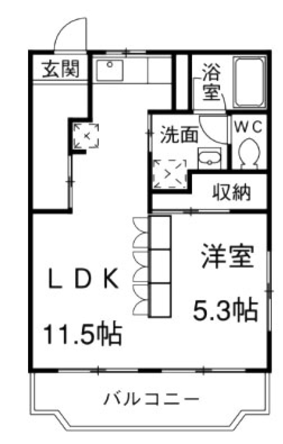 可動収納でMADORI自在の間取り図