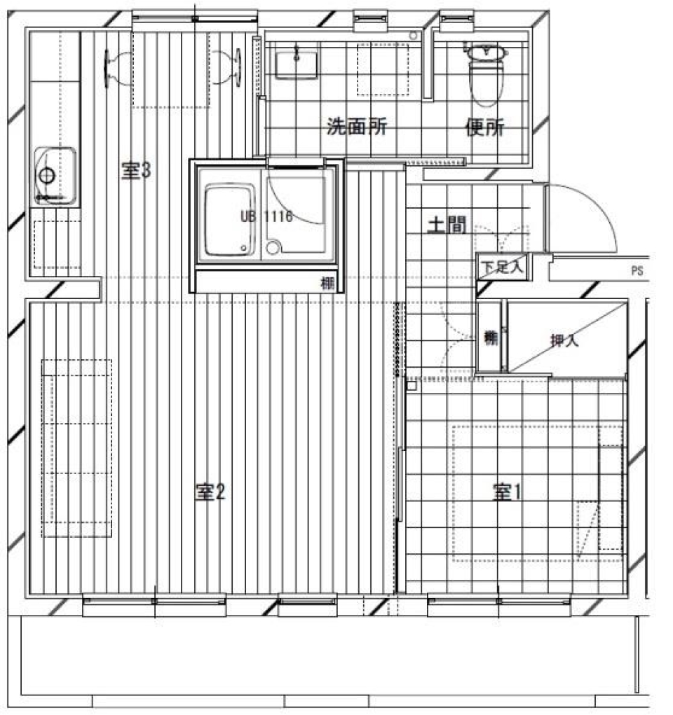 アレンジ自在!! 土間の活用を楽しむ家の間取り図