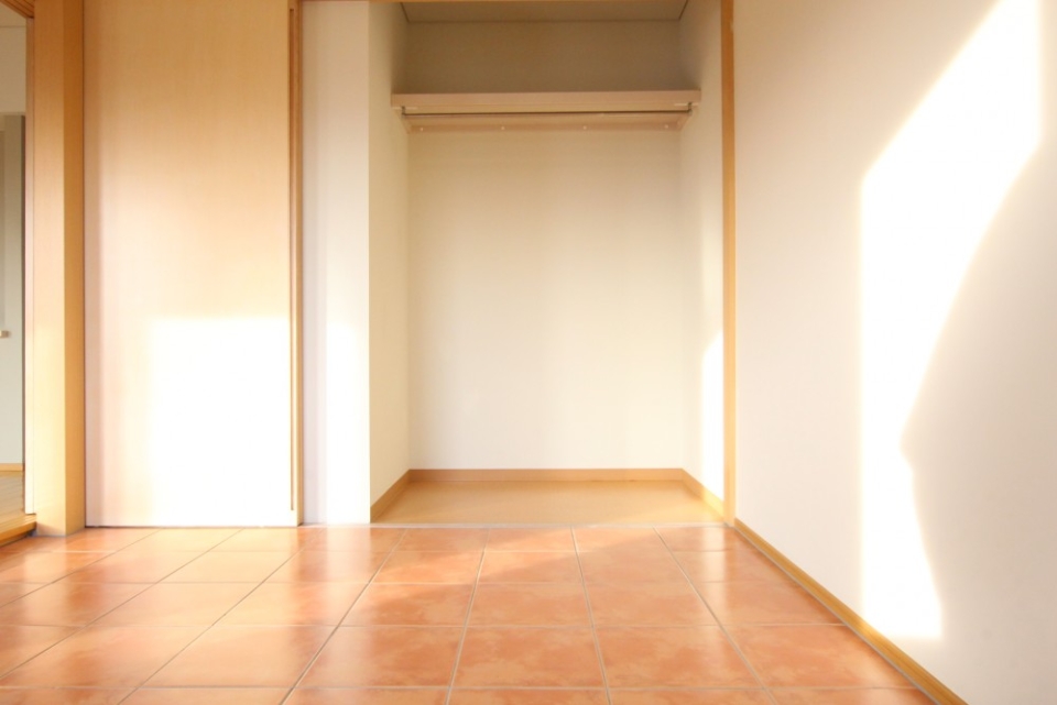 収納はこの1軒分のクローセットのみ。