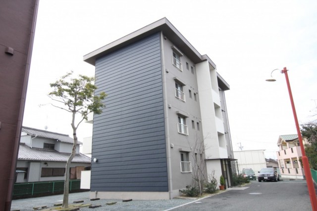 外観。外観もデザインチックでおしゃれ