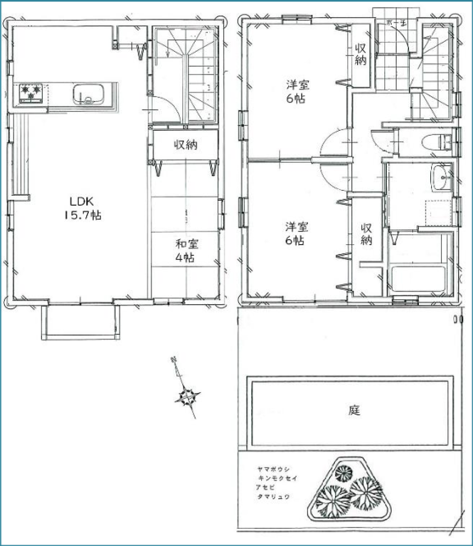 属性もりもり、庭付きヒミツキチの間取り図