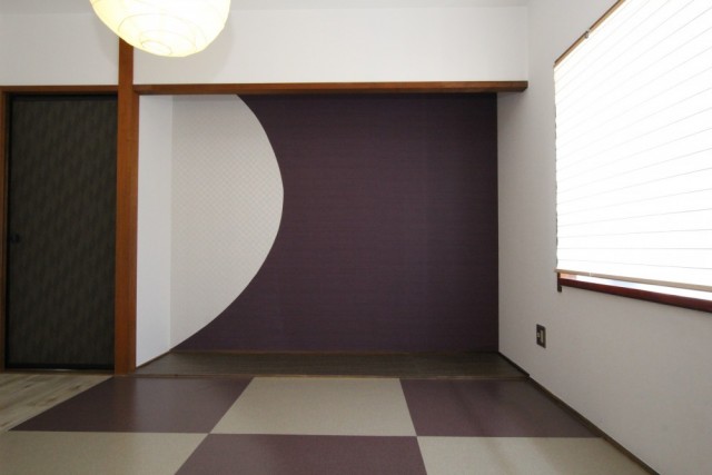 障子風のロールカーテンで落ち着いて和テイストに