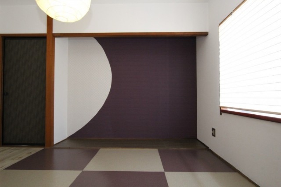 障子風のロールカーテンで落ち着いて和テイストに