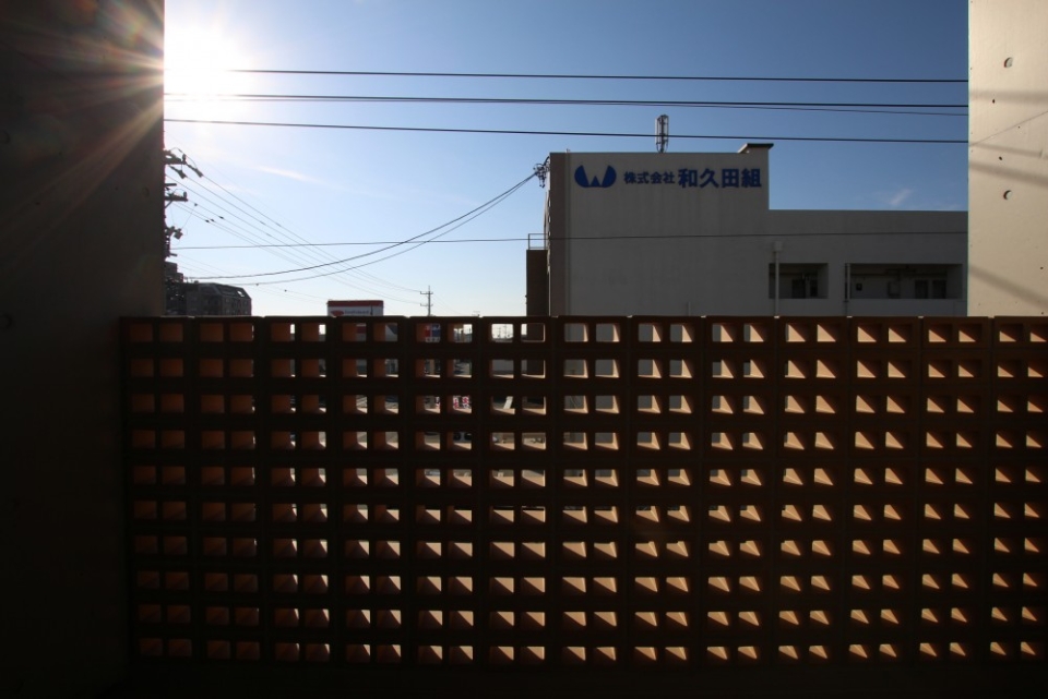 デザイン性あるバルコニー。