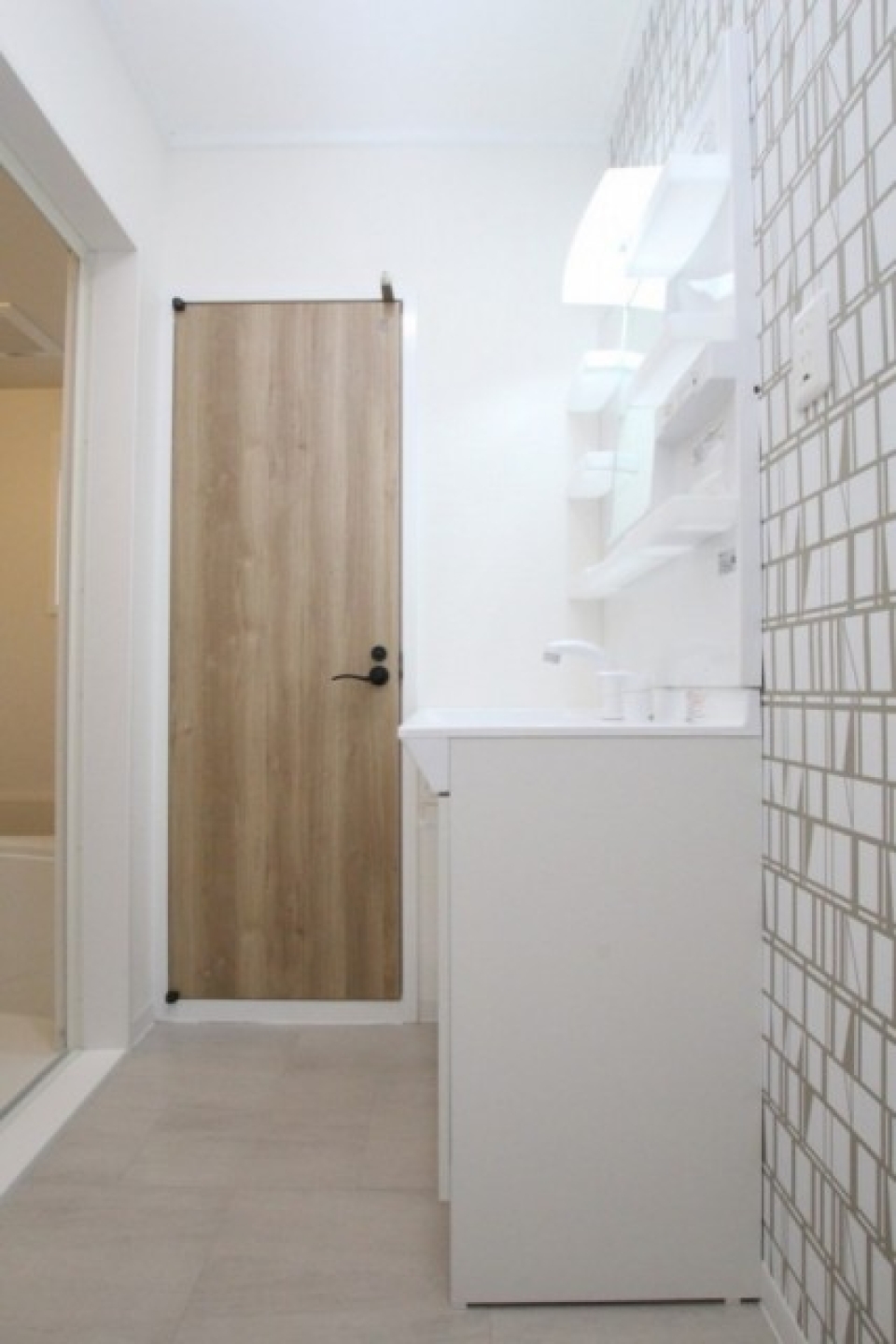 スッキリまとまった洗面空間。