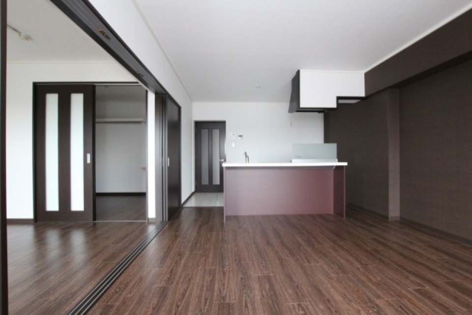 引き戸次第で19.8帖の1LDK的使い方も可能