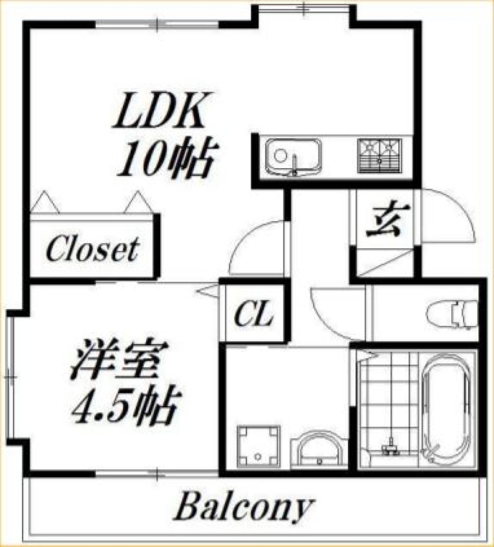 お風呂で音楽鑑賞の間取り図