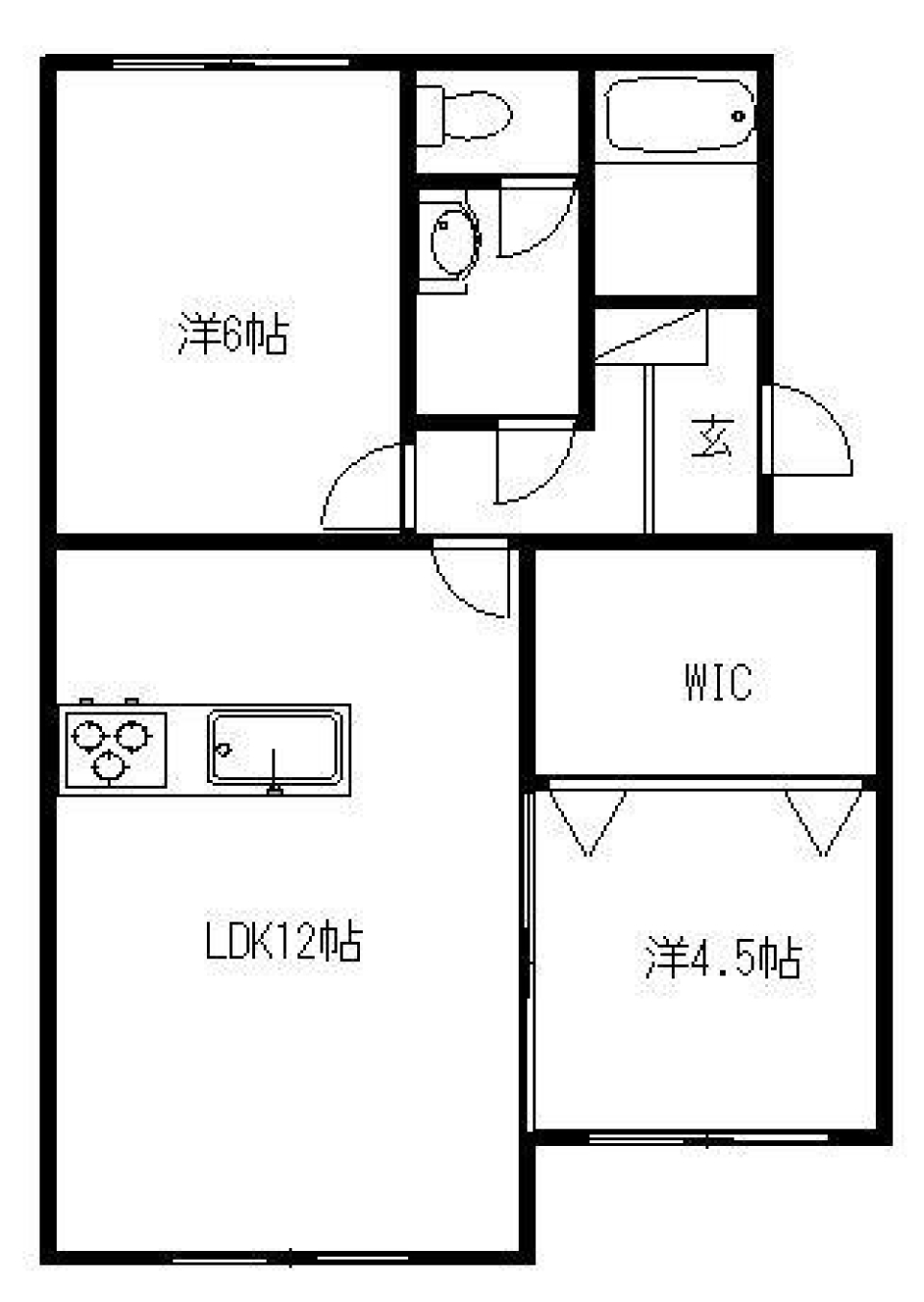 カフェ風インテリアにときめいての間取り図