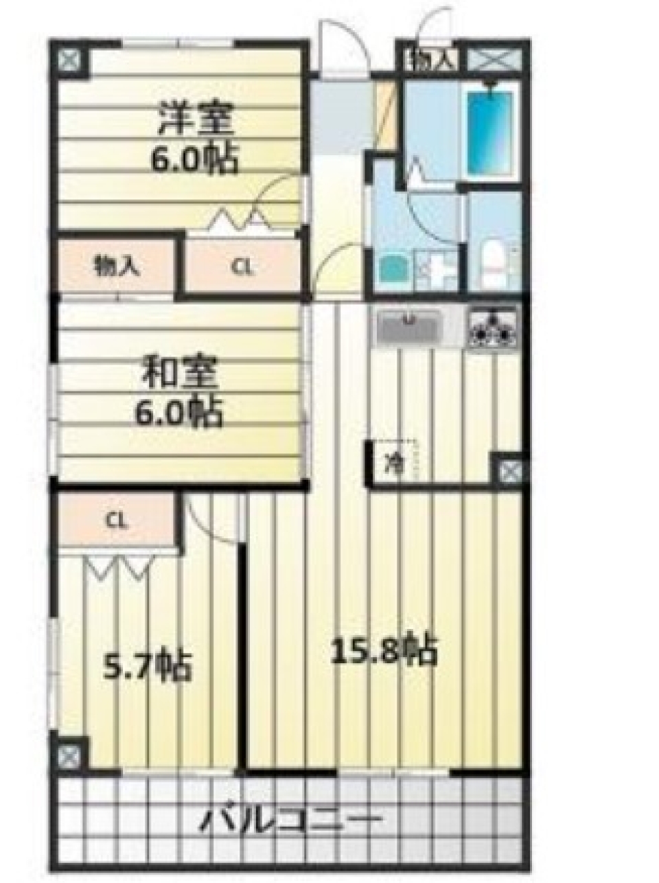湖のある暮らしの間取り図