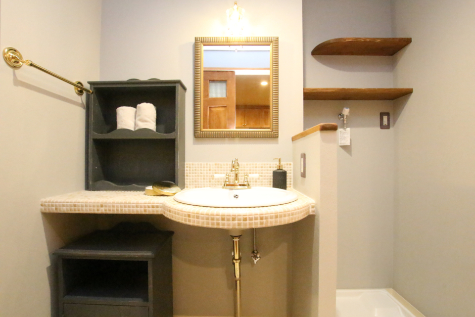 身支度をする気分も高まる素敵空間。