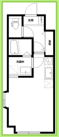 1Rの間取り図。