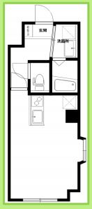 308号室は角部屋なので窓も二個あります