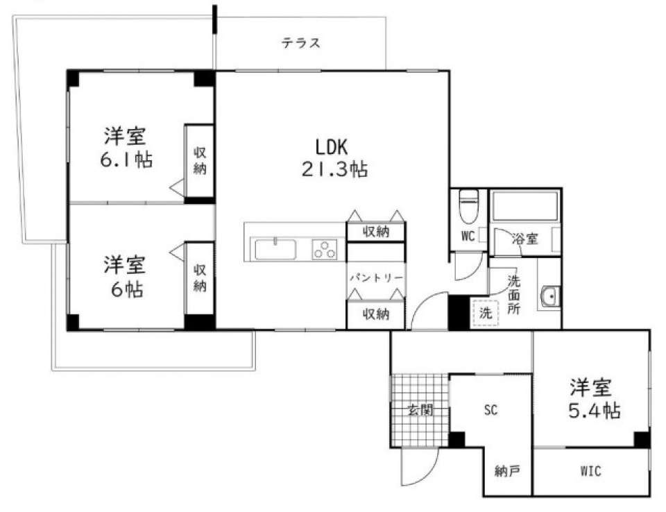 山手の豪邸の間取り図