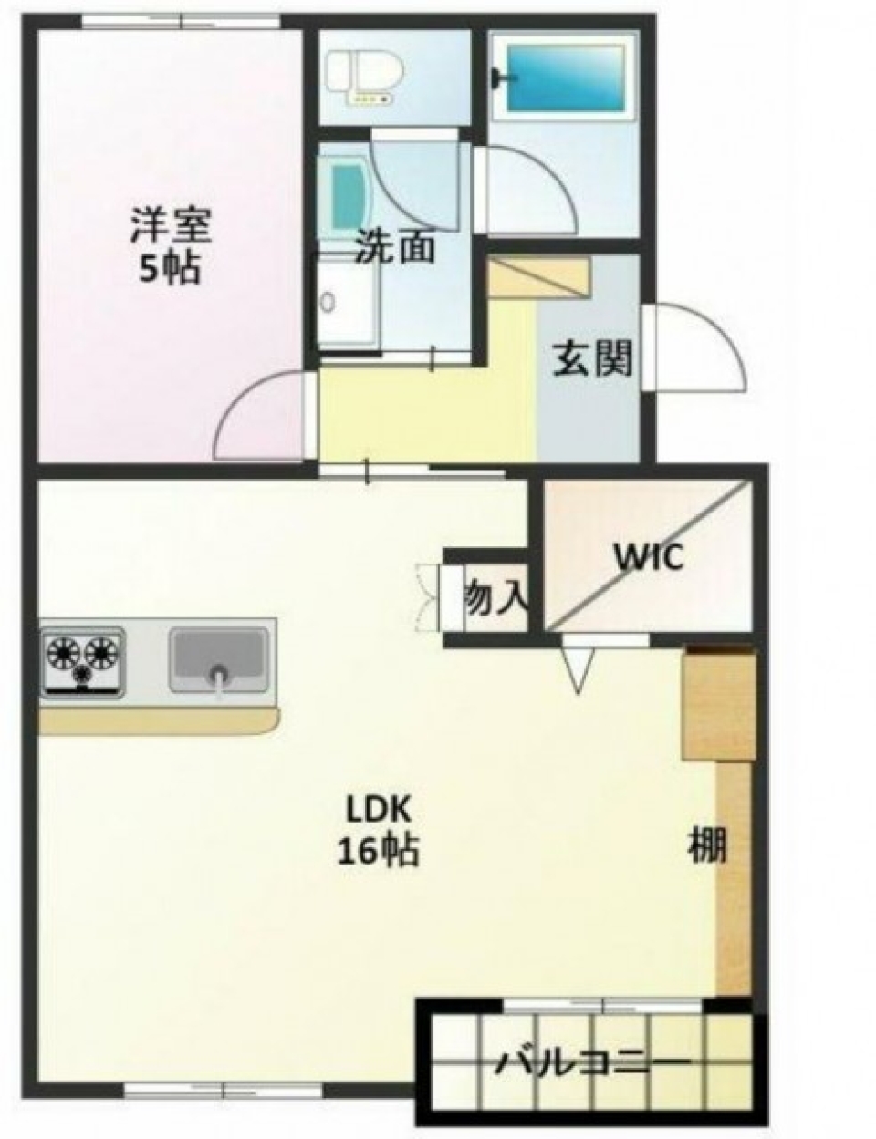 私のドリームキッチンの間取り図