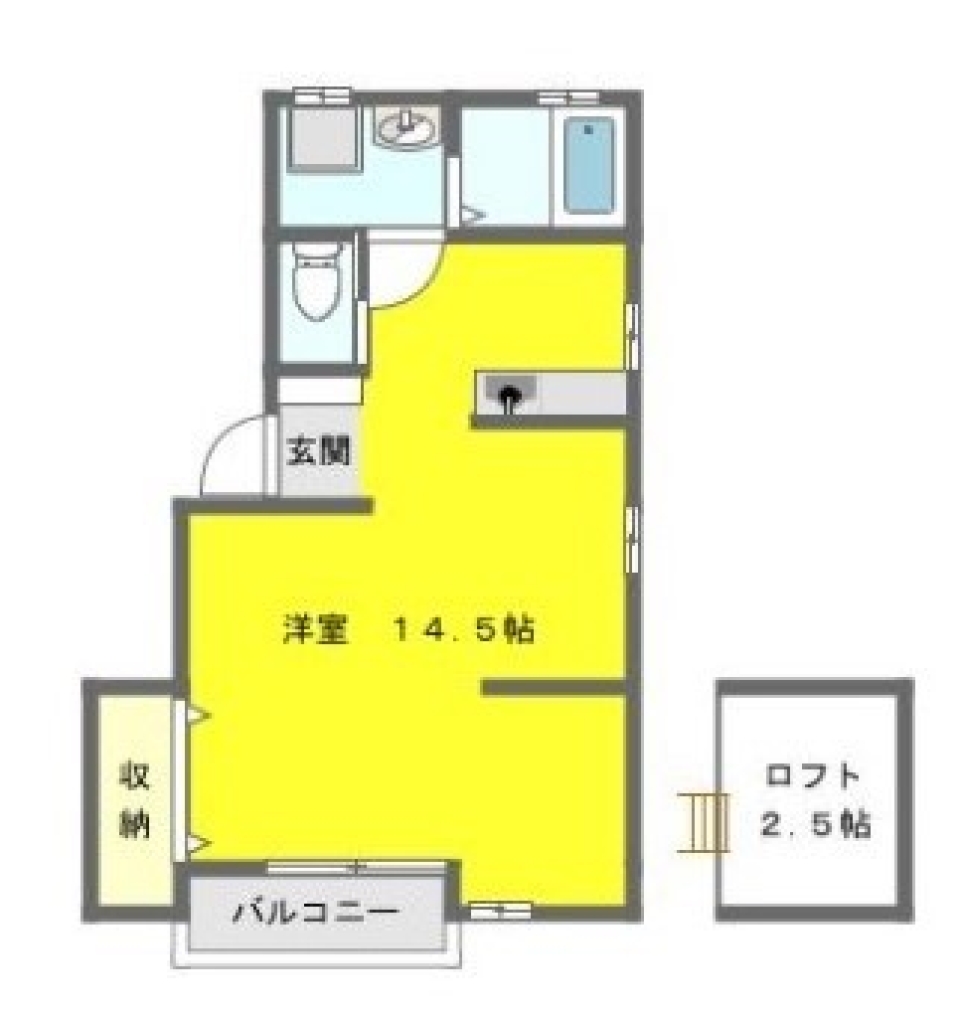 南国1Rの間取り図