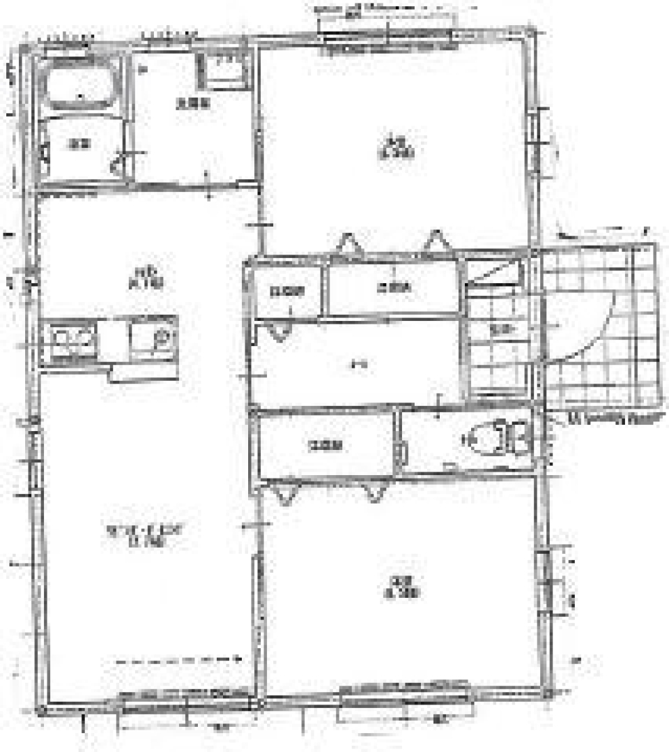 心と土地のゆとり「平屋借家」。の間取り図