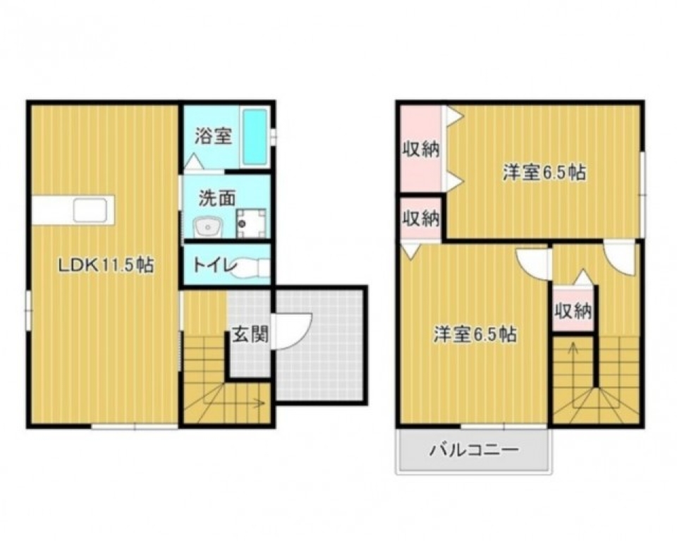 庭園つき凛っ。戸建。の間取り図
