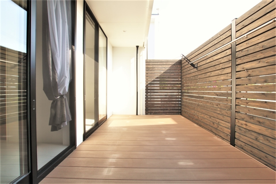 回りからの視界が気にならないプライベートテラス