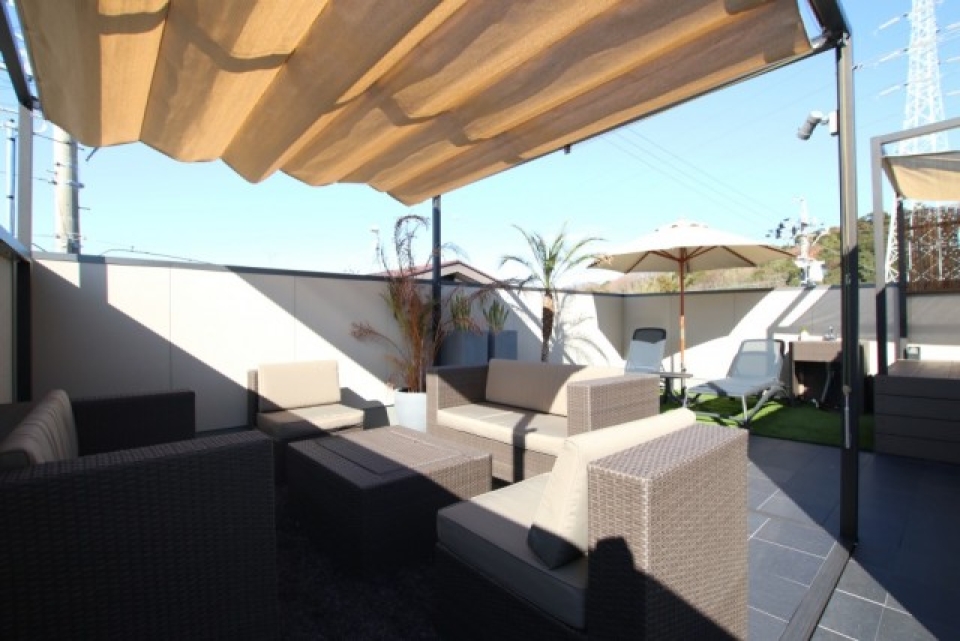 晴れた日には屋上でBBQも！