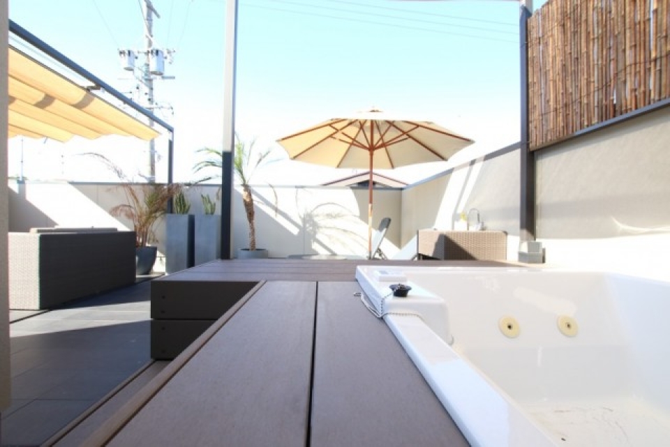 屋上でジェットバス！こんなのあり！？