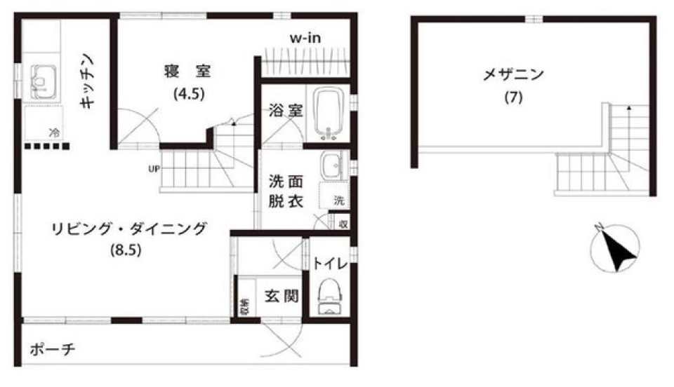 メザニンそれは&rdquo;小屋裏部屋&rdquo;の間取り図