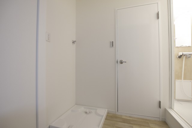 洗濯機はここに置きます