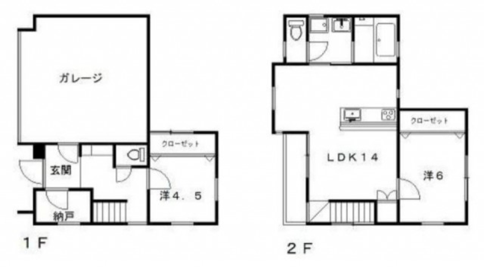 家族と一緒のガレージハウス【ペット可】の間取り図