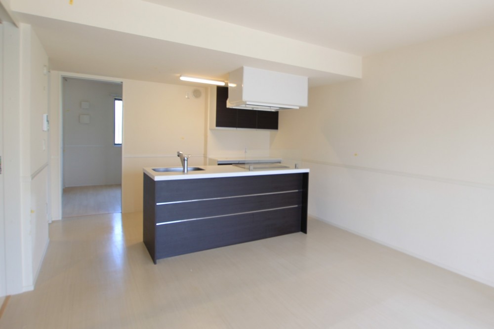 黒のキッチンがビシッと締めます。