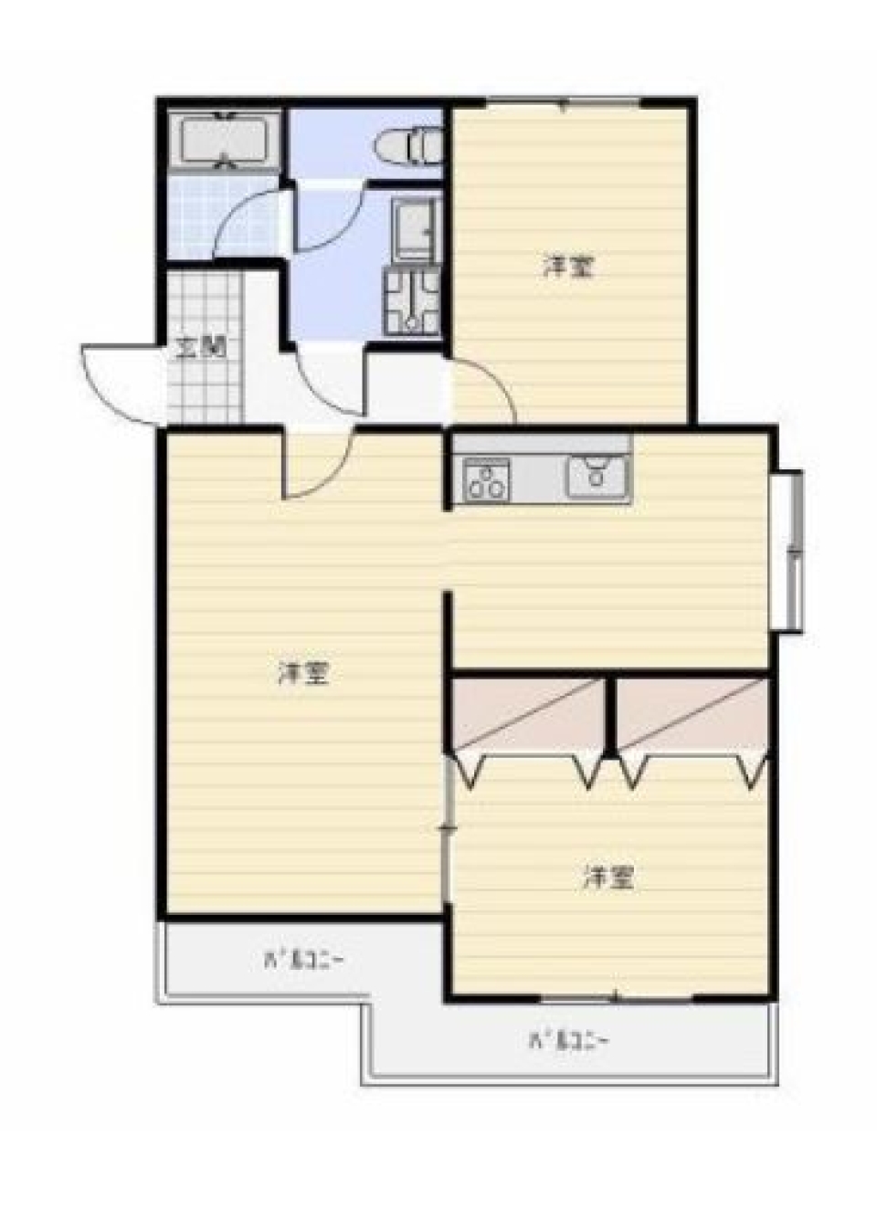 白いLDKでオシャレな生活をの間取り図
