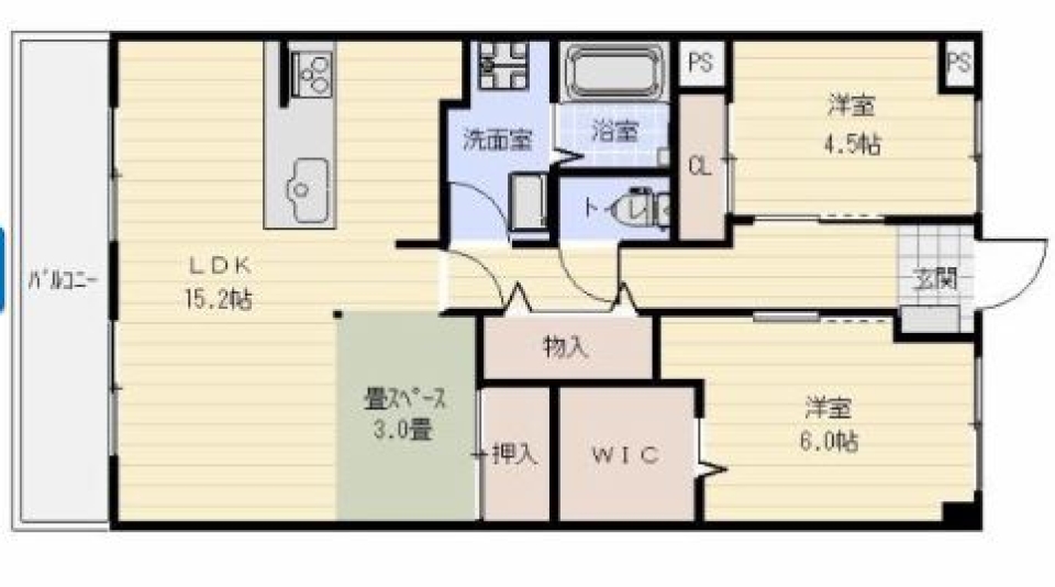 畳コーナーの活かし方の間取り図