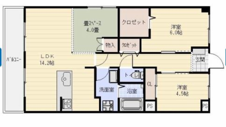 畳のある生活の間取り図