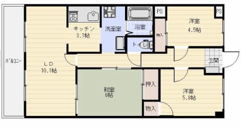 間取りはこんな感じ。