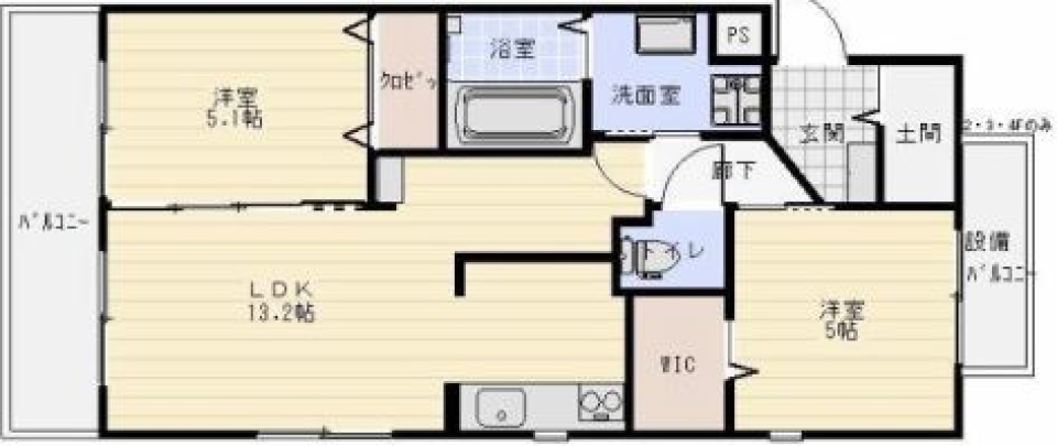 きっちりキッチン区切るLDK。の間取り図