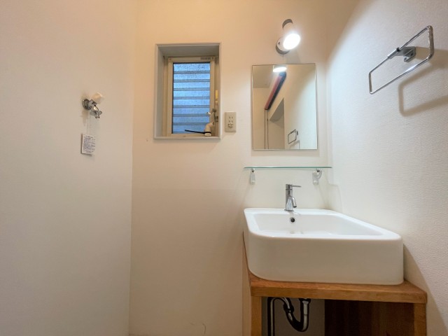 清潔感のある洗面台。