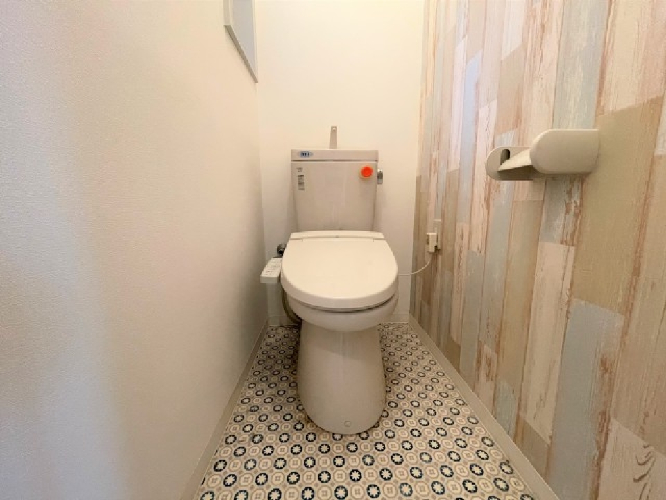 トイレの壁紙まで可愛い！