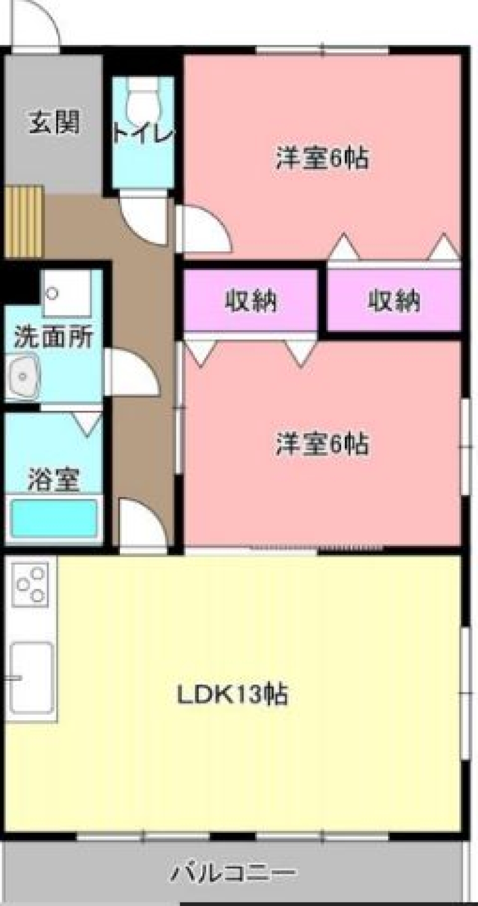 こっそりカラフルの間取り図