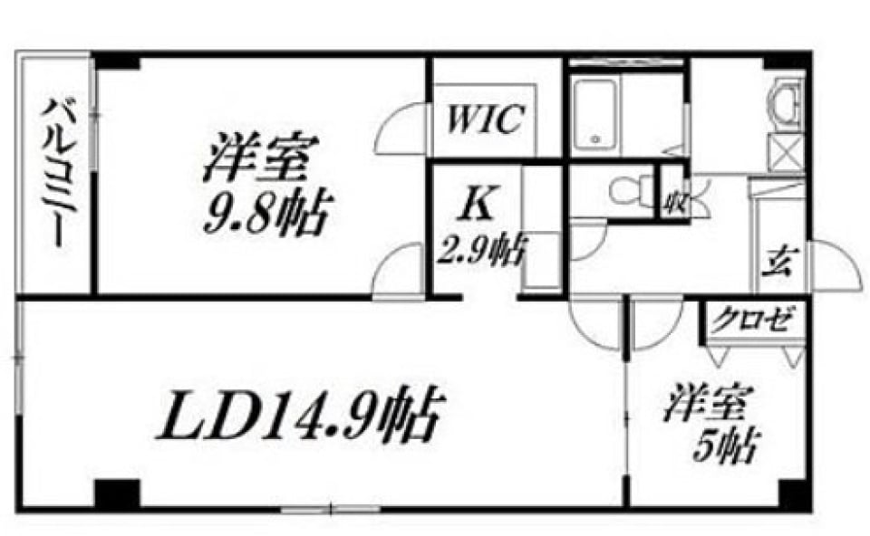 セメント×ウッド［ペット可］の間取り図